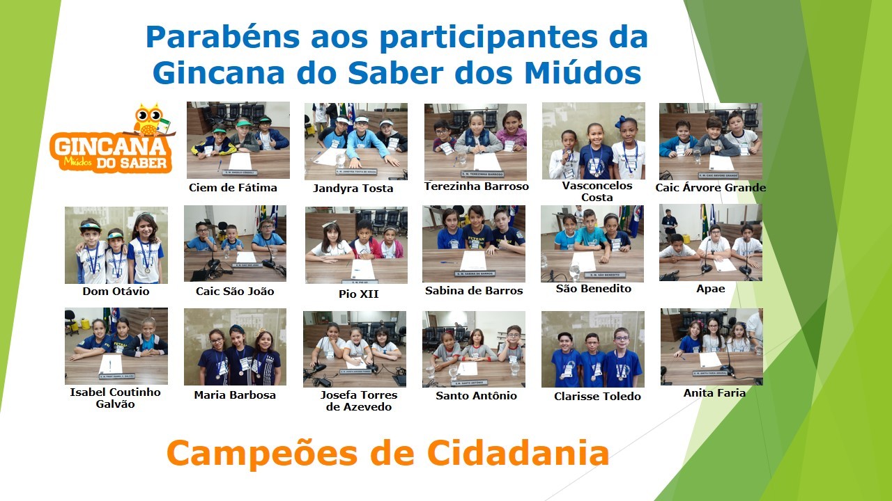 Imagem 1 da notícia: Parabéns a todos os participantes da Gincana do Saber dos Miúdos